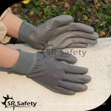 SRSAFETY 13G Knitted nylon liner palm coated antistatic pu gloves